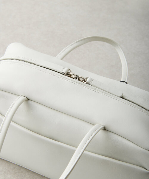 BEARDSLEY（ビアズリー）の「《NOTHING WRITTEN》ポケットハンドバッグ（トートバッグ・レディース・ホワイト/ブラック・FREE）」の6枚目の写真