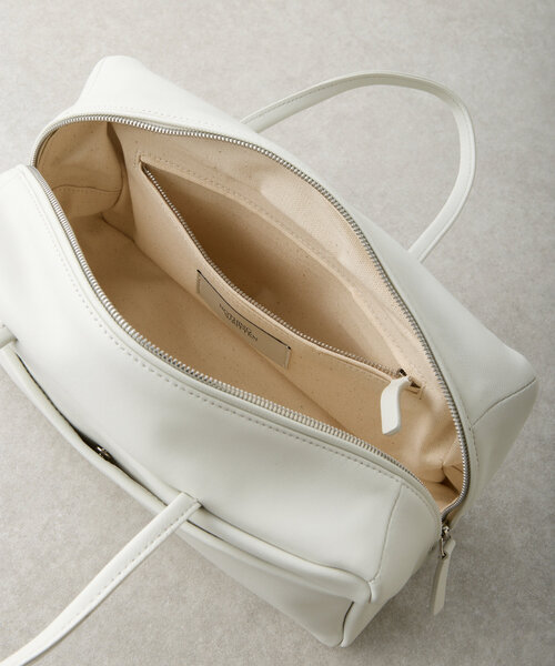 BEARDSLEY（ビアズリー）の「《NOTHING WRITTEN》ポケットハンドバッグ（トートバッグ・レディース・ホワイト/ブラック・FREE）」の5枚目の写真