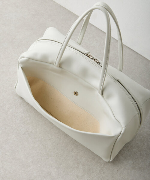 BEARDSLEY（ビアズリー）の「《NOTHING WRITTEN》ポケットハンドバッグ（トートバッグ・レディース・ホワイト/ブラック・FREE）」の4枚目の写真