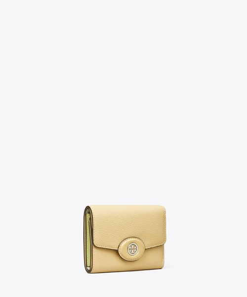 TORY BURCH（トリーバーチ）の「ロビンソン ペブルド スモールウォレット（財布・レディース・ライトグレー/サンドベージュ/モカ/ライトブラウン/ブラック/イエロー系/ストーン・ONE SIZE）」の7枚目の写真