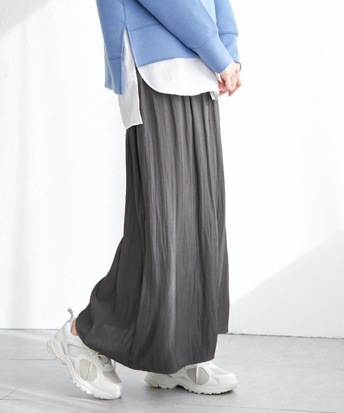 ikka（イッカ）の「カッセンボリュームラップスカーチョ（その他パンツ・レディース・チャコールグレー/ダークグリーン/ブルー/モカ・S/M/L）」の2枚目の写真