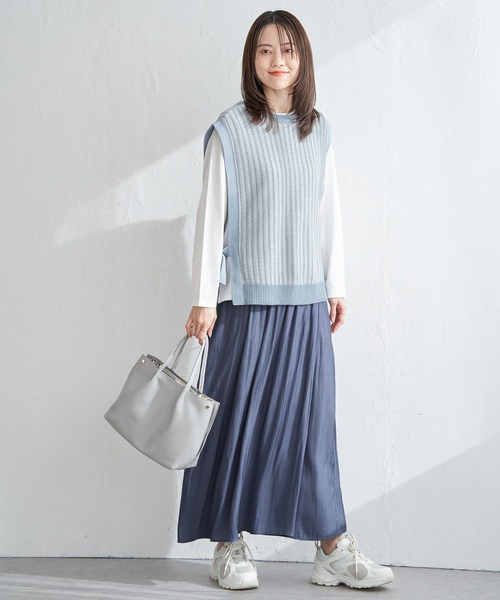 ikka（イッカ）の「カッセンボリュームラップスカーチョ（その他パンツ・レディース・チャコールグレー/ダークグリーン/ブルー/モカ・S/M/L）」の21枚目の写真