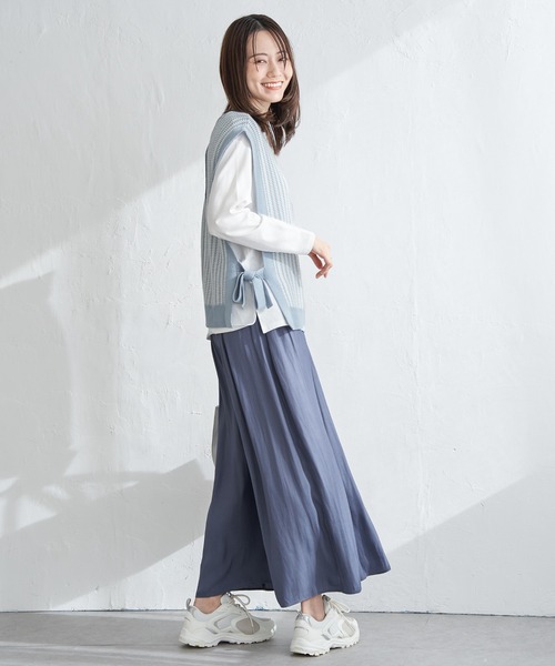 ikka（イッカ）の「カッセンボリュームラップスカーチョ（その他パンツ・レディース・チャコールグレー/ダークグリーン/ブルー/モカ・S/M/L）」の20枚目の写真