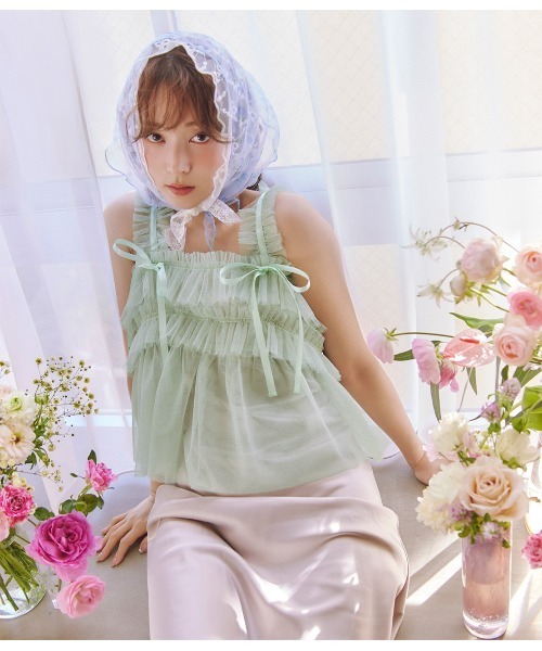 PEACH JOHN（ピーチジョン）の「ラメチュールビスチェ（その他トップス・レディース・ピンク/ミント/シルバー・ONE SIZE）」の2枚目の写真