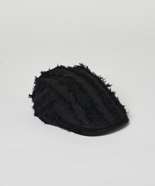 DTYYPE（ドタイプ）の「フリンジハンチング帽（ハンチング/ベレー帽・レディース・ブラック/ホワイト・FREE）」の8枚目の写真