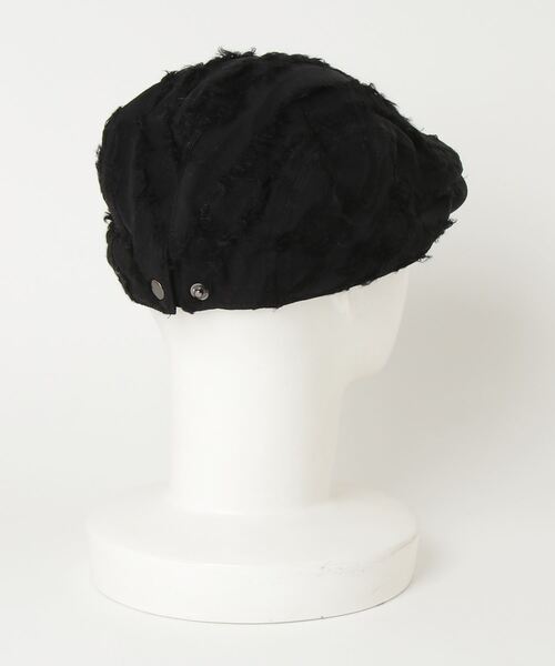 DTYYPE（ドタイプ）の「フリンジハンチング帽（ハンチング/ベレー帽・レディース・ブラック/ホワイト・FREE）」の9枚目の写真
