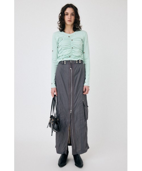 MOUSSY（マウジー）の「【セットアップ対応】FRONT ZIP FUNCTION スカート（スカート・レディース・ダークカーキ/キナリ/グレー・1/2）」の15枚目の写真