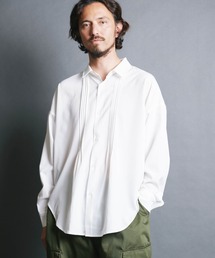 COMMONWARE:PE STRETCH PIN TUCK SHIRTS L/S/ ブロード ピンタックシャツ ロングスリーブ