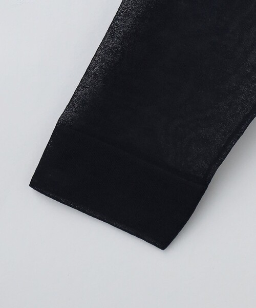 6(ロク)の「<6(ROKU)>シアーカラーポイント ニット シャツカーディガン(カーディガン/ボレロ・レディース・オフホワイト/ダークグレー・FREE)」の5枚目の写真