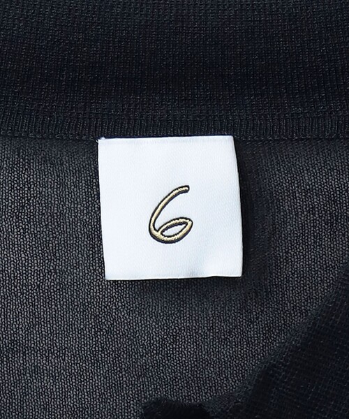 6(ロク)の「<6(ROKU)>シアーカラーポイント ニット シャツカーディガン(カーディガン/ボレロ・レディース・オフホワイト/ダークグレー・FREE)」の13枚目の写真