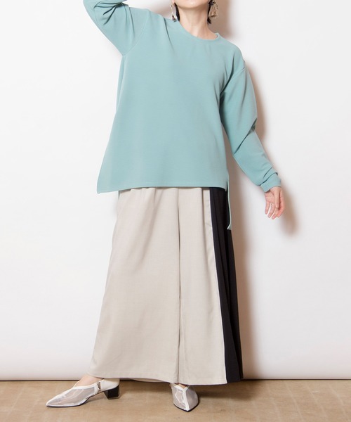 OSMOSIS（オズモーシス）の「アシンメトリー切替パンツ（その他パンツ・レディース・アイボリー/ライトグレー/ブラック・ONE SIZE）」の10枚目の写真