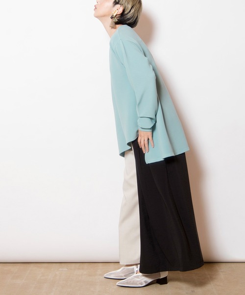 OSMOSIS（オズモーシス）の「アシンメトリー切替パンツ（その他パンツ・レディース・アイボリー/ライトグレー/ブラック・ONE SIZE）」の12枚目の写真