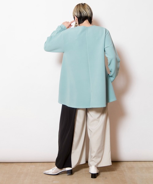 OSMOSIS（オズモーシス）の「アシンメトリー切替パンツ（その他パンツ・レディース・アイボリー/ライトグレー/ブラック・ONE SIZE）」の13枚目の写真