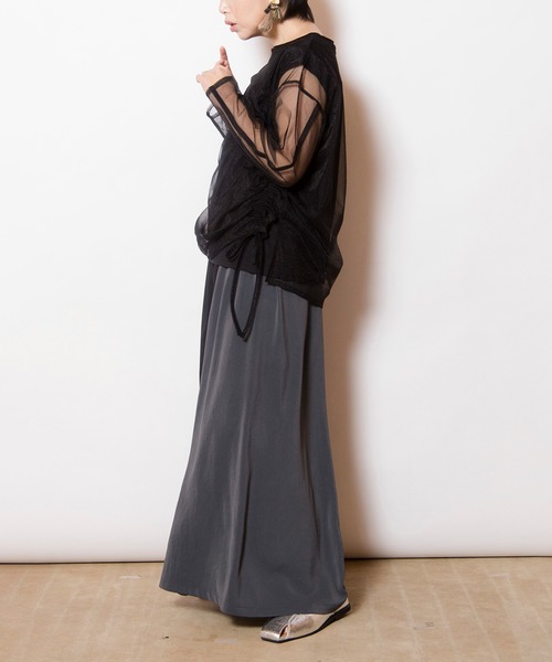 OSMOSIS（オズモーシス）の「アシンメトリー切替パンツ（その他パンツ・レディース・アイボリー/ライトグレー/ブラック・ONE SIZE）」の16枚目の写真