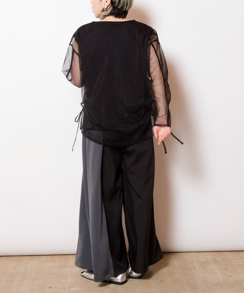 OSMOSIS（オズモーシス）の「アシンメトリー切替パンツ（その他パンツ・レディース・アイボリー/ライトグレー/ブラック・ONE SIZE）」の17枚目の写真