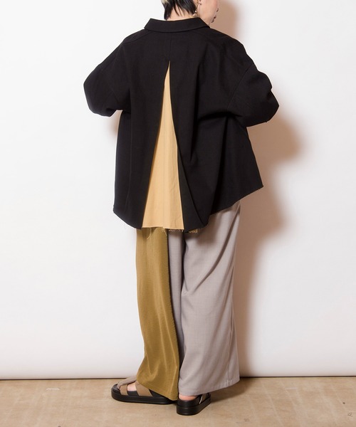 OSMOSIS（オズモーシス）の「アシンメトリー切替パンツ（その他パンツ・レディース・アイボリー/ライトグレー/ブラック・ONE SIZE）」の21枚目の写真