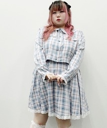 ミルク⭐︎セーラー風セットアップワンピース 🤍🎀🌟 ・ ・ Twinkle Plaidセットアップ風セーラーワンピース