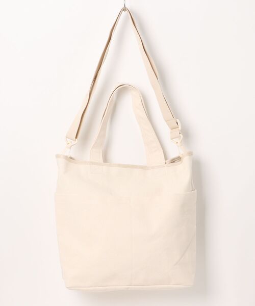 NEW ERA（ニューエラ）の「【NEW ERA/ニューエラ】UTILITY CANVAS TOTE（トートバッグ・メンズ・アイボリー/ブラック・FREE）」の3枚目の写真