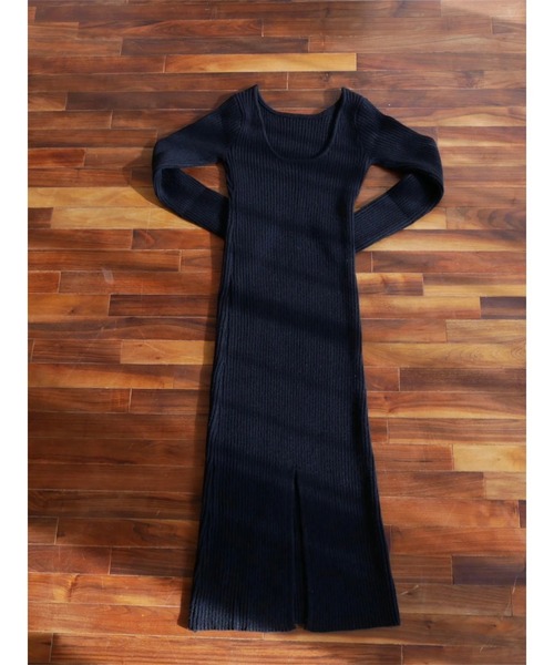 TRUNC(トランクエイティーエイト)の「Back Open Knit One piece(ワンピース・レディース・ブラック/グレー・FREE)」の20枚目の写真