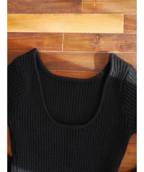 TRUNC(トランクエイティーエイト)の「Back Open Knit One piece(ワンピース・レディース・ブラック/グレー・FREE)」の16枚目の写真