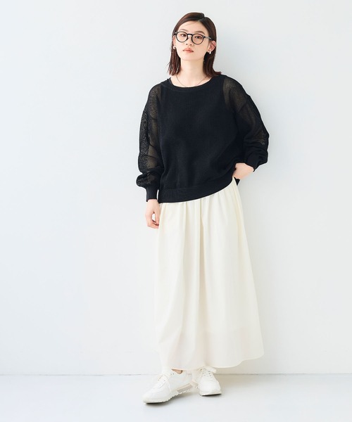 CROSS FUNCTION（クロスファンクション）の「《洗える》エブ楽 クラフトメッシュニットアンサンブル【CF/クロスファンクション】（ニット/セーター・レディース・ブルー/ライトグレー/ブラック・L/M/LL）」の19枚目の写真