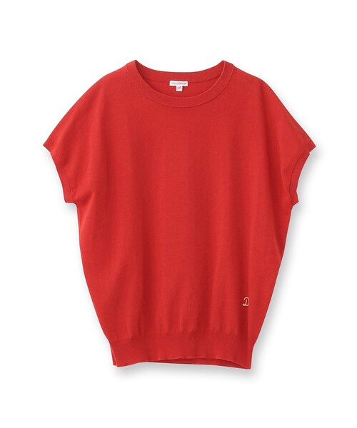 DRESSTERIOR(ドレステリア)の「【定番/洗える】コットンシルク混フレンチスリーブニット(ニット/セーター・レディース・ブルー/ワインレッド/ネイビー・34/36/38)」の4枚目の写真