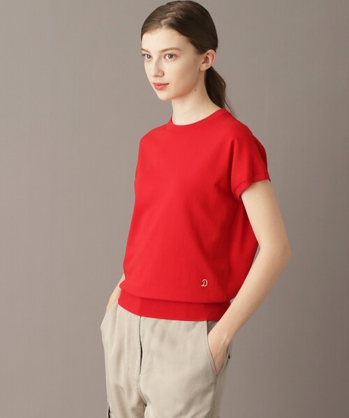 DRESSTERIOR(ドレステリア)の「【定番/洗える】コットンシルク混フレンチスリーブニット(ニット/セーター・レディース・ブルー/ワインレッド/ネイビー・34/36/38)」の8枚目の写真