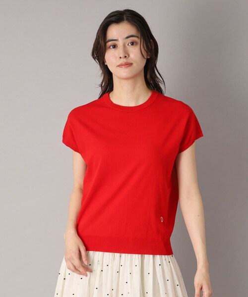 DRESSTERIOR(ドレステリア)の「【定番/洗える】コットンシルク混フレンチスリーブニット(ニット/セーター・レディース・ブルー/ワインレッド/ネイビー・34/36/38)」の15枚目の写真