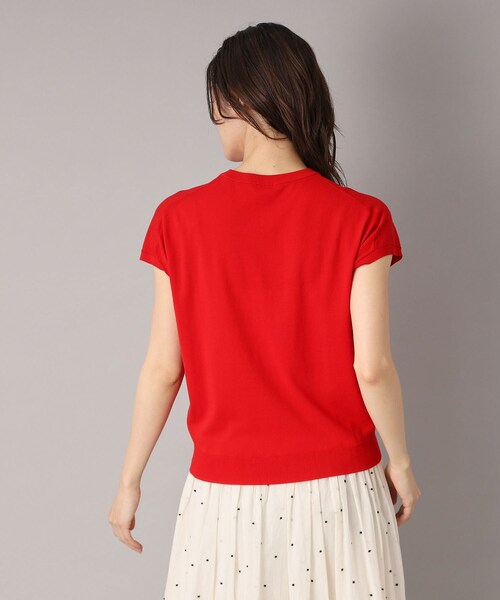 DRESSTERIOR(ドレステリア)の「【定番/洗える】コットンシルク混フレンチスリーブニット(ニット/セーター・レディース・ブルー/ワインレッド/ネイビー・34/36/38)」の17枚目の写真