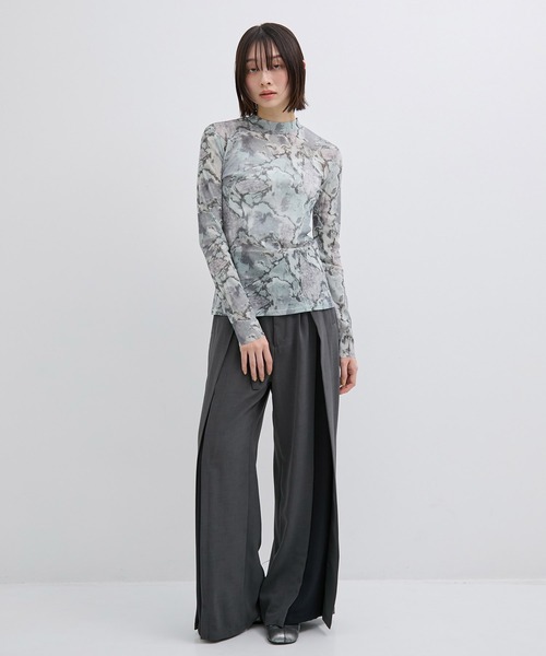 セール】マーブルストーンシアープルオーバー｜ウォッシャブル/シアー