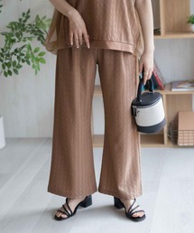 Howdy Marie | Howdy Marieカットジャガード セミワイドパンツ(その他パンツ)