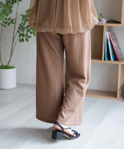 Howdy Marie（ハウディ―マリー）の「Howdy Marieカットジャガード セミワイドパンツ（その他パンツ・レディース・ブラック/ブラウン・M/L）」の7枚目の写真