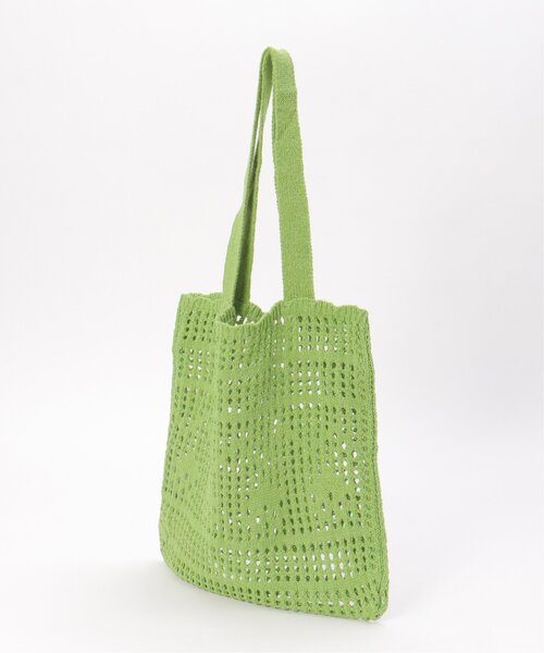 VENCEEXCHANGE（ヴァンスエクスチェンジ）の「かぎ編みトートバッグ（トートバッグ・レディース・オレンジ/ベージュ/グリーン系/ピンク系/ブラック/オフホワイト/パープル系・FREE）」の20枚目の写真