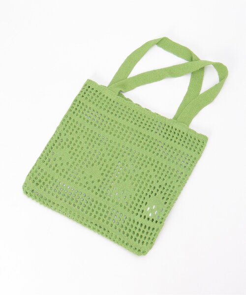 VENCEEXCHANGE（ヴァンスエクスチェンジ）の「かぎ編みトートバッグ（トートバッグ・レディース・オレンジ/ベージュ/グリーン系/ピンク系/ブラック/オフホワイト/パープル系・FREE）」の14枚目の写真