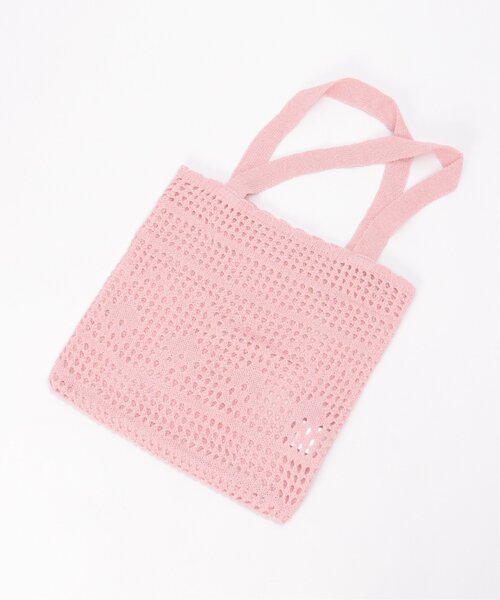 VENCEEXCHANGE（ヴァンスエクスチェンジ）の「かぎ編みトートバッグ（トートバッグ・レディース・オレンジ/ベージュ/グリーン系/ピンク系/ブラック/オフホワイト/パープル系・FREE）」の15枚目の写真