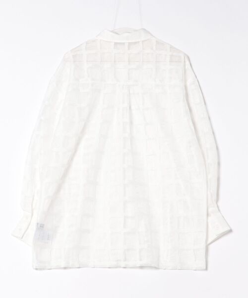 Settimissimo（セッティミッシモ）の「格子チェック メッシュ オーバーサイズ シャツ（シャツ/ブラウス・レディース・ブラック/オフホワイト・FREE）」の9枚目の写真