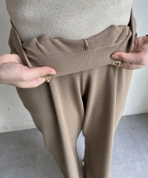 DouDou(ドゥドゥ)の「【WEB限定】ロングニットベスト+ニットパンツセット(セットアップ・レディース・ベージュ/ブラック・FREE)」の17枚目の写真