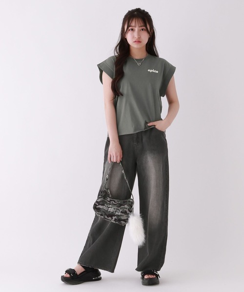 repipi armario(レピピ アルマリオ)の「【接触冷感】シャーベットフレンチT(Tシャツ/カットソー・キッズ・スミクロ/イエロー/ホワイト/グリーン/ピンク/サックスブルー・SMALL/LARGE/MEDIUM)」の10枚目の写真