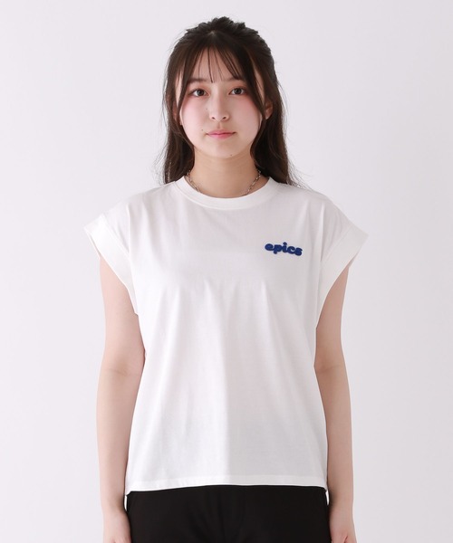 repipi armario(レピピ アルマリオ)の「【接触冷感】シャーベットフレンチT(Tシャツ/カットソー・キッズ・スミクロ/イエロー/ホワイト/グリーン/ピンク/サックスブルー・SMALL/LARGE/MEDIUM)」の16枚目の写真