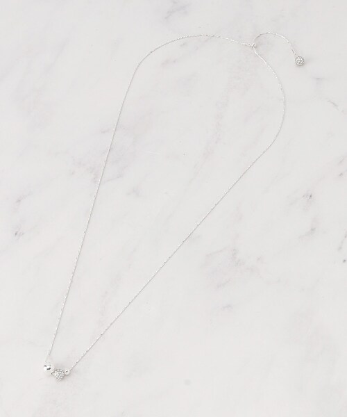 SHOO・LA・RUE（シューラルー）の「【2WAY】パヴェメタルボールネックレス（ネックレス・レディース・ピンクゴールド/ゴールド/シルバー系/シルバー・00）」の7枚目の写真