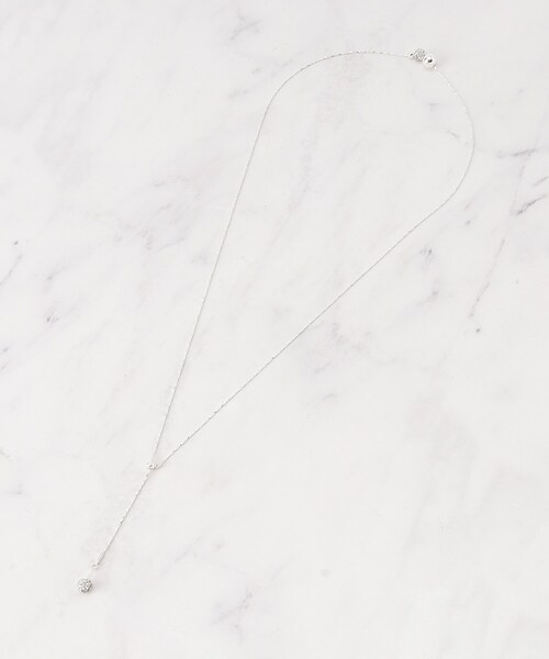 SHOO・LA・RUE（シューラルー）の「【2WAY】パヴェメタルボールネックレス（ネックレス・レディース・ピンクゴールド/ゴールド/シルバー系/シルバー・00）」の8枚目の写真