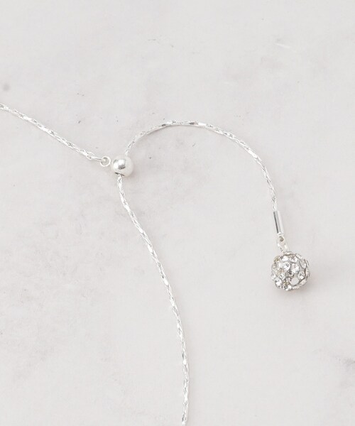 SHOO・LA・RUE（シューラルー）の「【2WAY】パヴェメタルボールネックレス（ネックレス・レディース・ピンクゴールド/ゴールド/シルバー系/シルバー・00）」の9枚目の写真