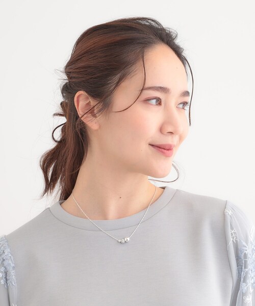 SHOO・LA・RUE（シューラルー）の「【2WAY】パヴェメタルボールネックレス（ネックレス・レディース・ピンクゴールド/ゴールド/シルバー系/シルバー・00）」の10枚目の写真
