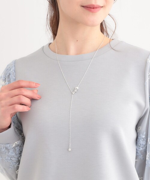 SHOO・LA・RUE（シューラルー）の「【2WAY】パヴェメタルボールネックレス（ネックレス・レディース・ピンクゴールド/ゴールド/シルバー系/シルバー・00）」の11枚目の写真