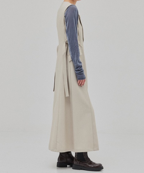 極美品 パブリックトウキョウ 25SS ベルテッドジレワンピース マキシ