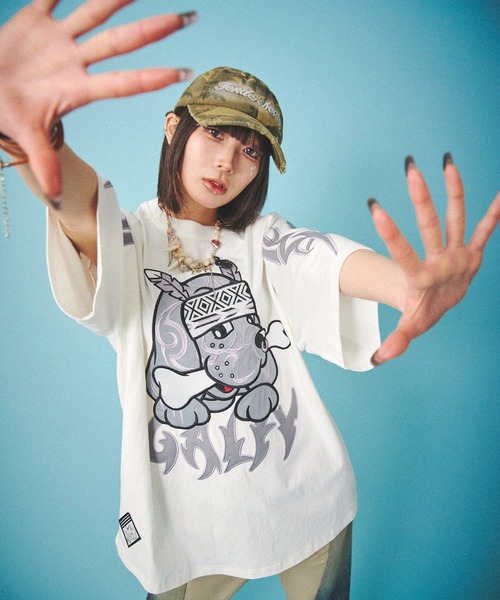 GALFY（ガルフィー）の「GALFY-部族長Tee（Tシャツ/カットソー・レディース・ブラック/ホワイト/サンドベージュ・L/XL）」の7枚目の写真