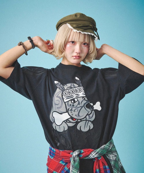 GALFY（ガルフィー）の「GALFY-部族長Tee（Tシャツ/カットソー・レディース・ブラック/ホワイト/サンドベージュ・L/XL）」の17枚目の写真