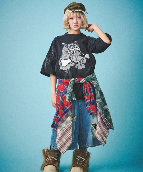 GALFY（ガルフィー）の「GALFY-部族長Tee（Tシャツ/カットソー・レディース・ブラック/ホワイト/サンドベージュ・L/XL）」の18枚目の写真