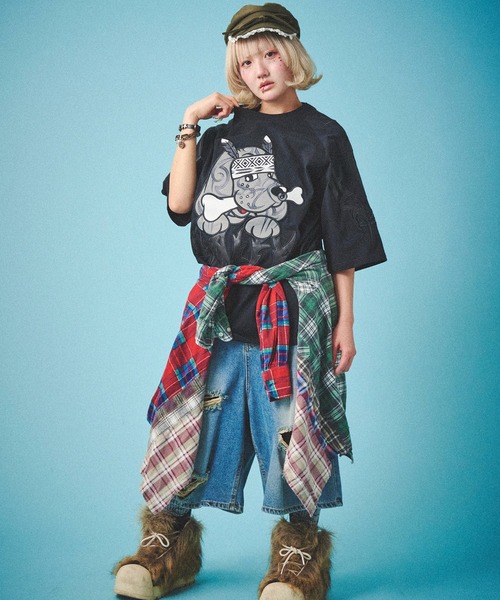GALFY（ガルフィー）の「GALFY-部族長Tee（Tシャツ/カットソー・レディース・ブラック/ホワイト/サンドベージュ・L/XL）」の20枚目の写真