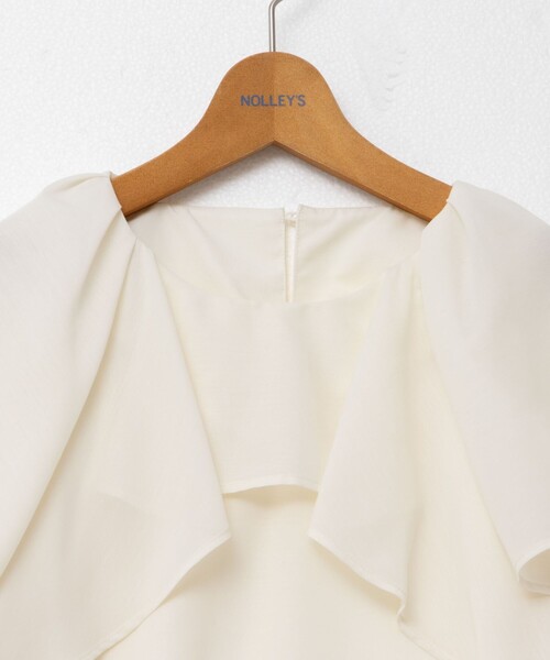NOLLEY’S(ノーリーズ)の「シアースラブフリルブラウス(シャツ/ブラウス・レディース・チャコールグレー/ライトグリーン/キナリ・38)」の22枚目の写真
